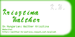 krisztina walther business card